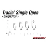 Decoy 31OP Tracin Single Open #8 Füles Szakállas Egyágú Ragadozóhalas Horog 10db