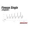 Decoy 32 Finesse Single #8 Füles Szakállas Egyágú Ragadozóhalas Horog 10db