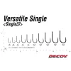 Decoy 37 Versatile Single #2/0 Füles Szakállas Egyágú Ragadozóhalas Horog 8db