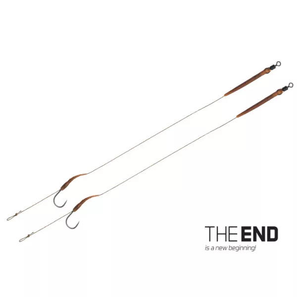 Delphin THE END Boilie rig cârlig legat / 2 buc 20cm/25lbs/#4