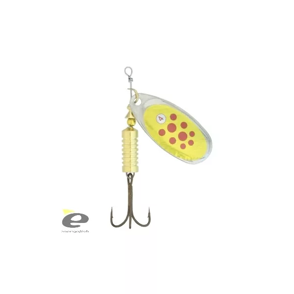 Kamasaki Heron Lingură rotativă cu puncte roșii Aurie 2 - 6gr