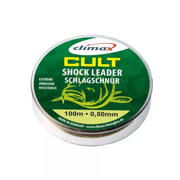 Climax Cult Carp Shock Leader 100m 0,50mm 35lb 15,5kg Camouflage Monofil Előkezsinór