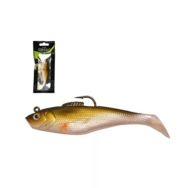 Wizard Swimbait Paddle Shad Realgold 7,62cm Nalucă de cauciuc