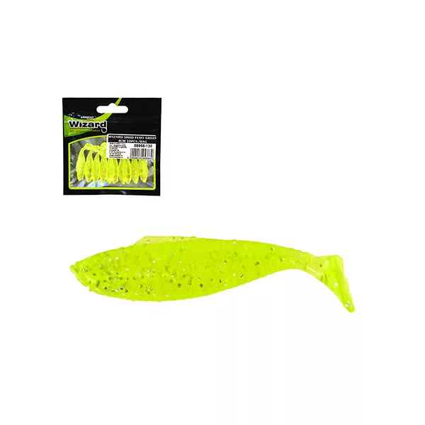 Wizard Shad Fluo-Verde 4cm Naluci 10db