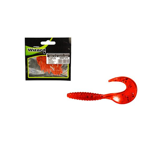 Wizard Harpex Twist Roșu 3cm Twister 10buc
