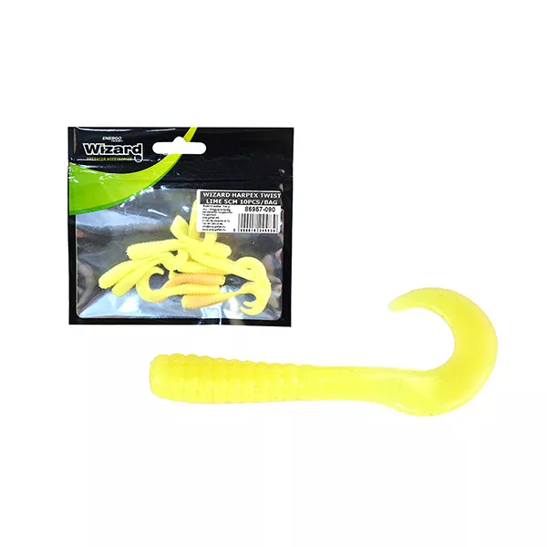 Wizard Harpex Twist Long Lime 5cm Twister 10buc