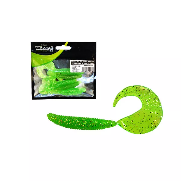 Wizard Harpex Twist Evo Green 9cm Twister 5buc