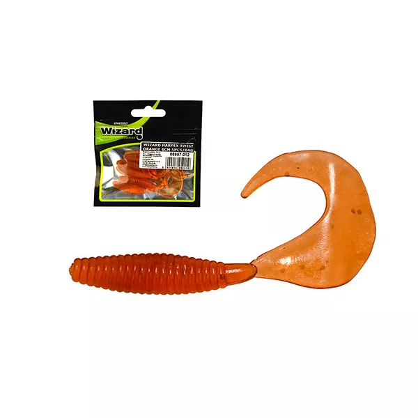 Wizard Harpex Twist Orange 6cm Momeli artificiale 5buc