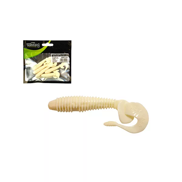 Wizard Harpex Twist Grub Pro White 7cm Twister 5buc