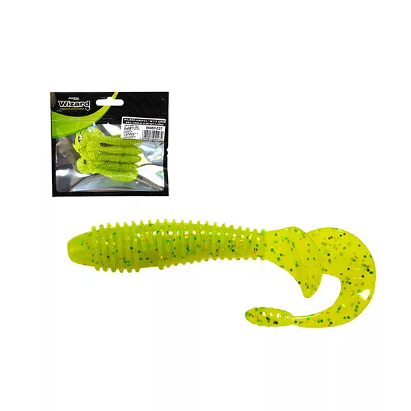 Wizard Harpex Twist Grub Pro Green 7cm Twister 5buc