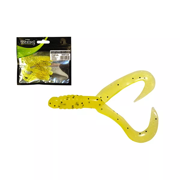 Wizard Harpex Twist Double Poppy-Yellow 7cm Twister 5db