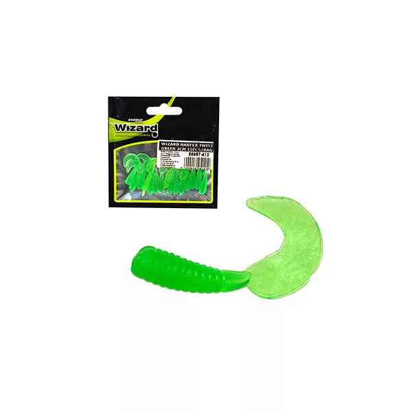 Wizard Harpex Twist Green 3cm Momeală artificială 15buc