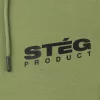 Stég Product Zöld Kapucnis Pulóver M