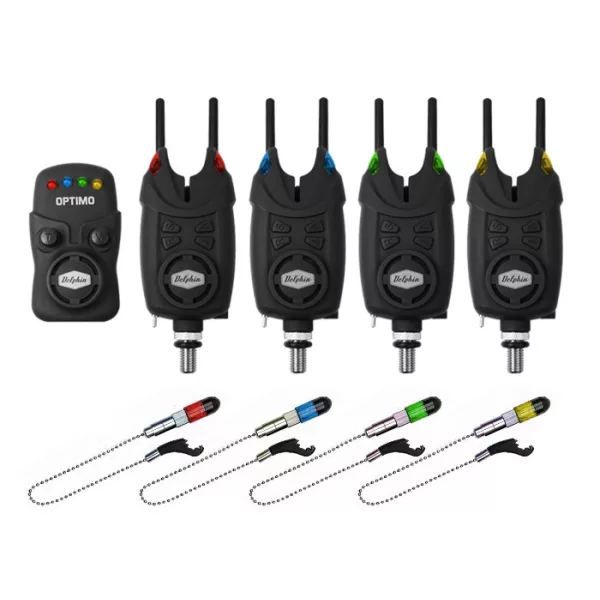 Set indicator de mușcătură Delphin OPTIMO 9V 4+1 + CSW II Swinger + Snag