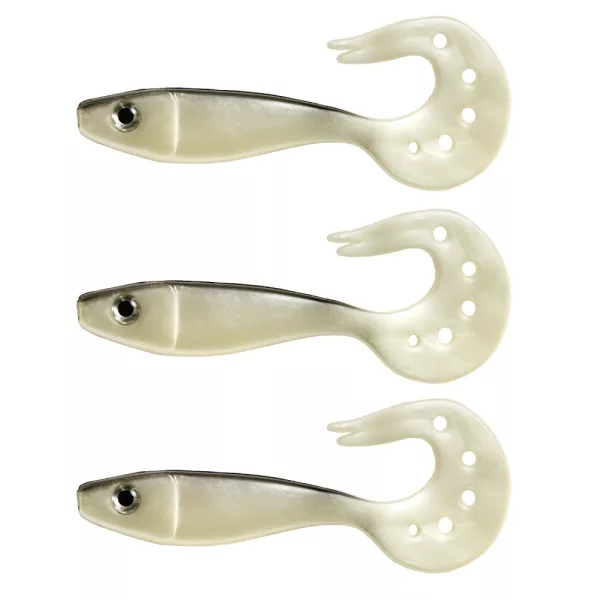Nevis Twister Shad Vantage 9cm 6,56gr 3 buc/set /argintiu-negru/ Momeală plastică