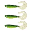 Nevis Twister Shad Vantage Perch 9cm 6,56gr Nălucă de plastic Verde-Alb 3 buc