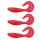 Nevis Twister Shad Vantage 9cm 6,56gr 3 buc/set /roșu-sclipici/ Momeală plastică