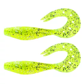   Nevis Twister Shad 14cm 21,40gr 2buc/pachet (Verde paiete) Momeală plastic