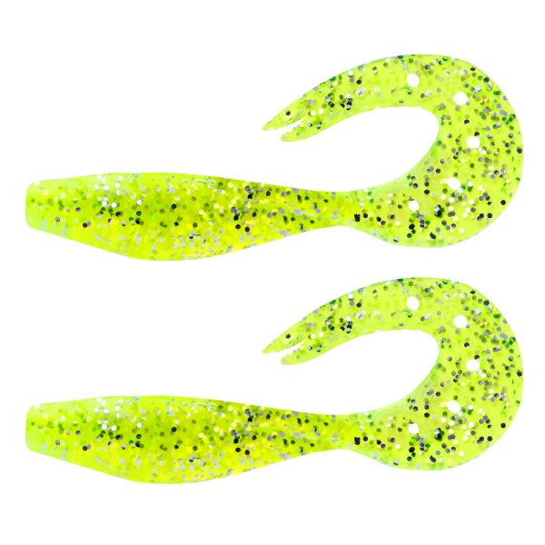 Nevis Twister Shad 14cm 21,40gr 2buc/pachet (Verde paiete) Momeală plastic