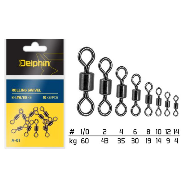 Delphin Rolling Swivel A-01/10 buc BN/8