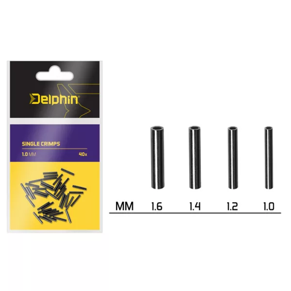 Delphin Single Crimps - Tub de sertizare 1,2mm 40buc
