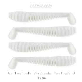   Nevis Impulse Shad 10cm 6,92gr 4buc/pachet Alb Nalucă plastic