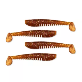   Nevis Impulse Shad 10cm 6,92gr 4buc/pachet Sclipici Maro Nalucă plastic