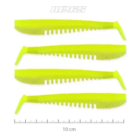   Nevis Impulse Shad 10cm 6,92gr 4buc/pachet Verde Fluo Nalucă plastic