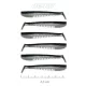 Nevis Impulse Shad 6,3cm 1,77gr 6buc/pachet Negru-Argintiu Nălucă de plastic