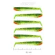 Nevis Impulse Shad 6,3cm 1,77gr 6buc/pachet Verde-Portocaliu Sclipici Nălucă de plastic