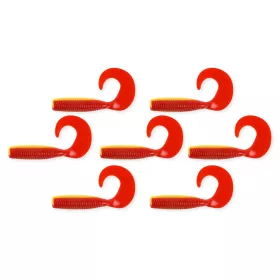   Nevis Twister 6cm 2,54gr 7buc/pachet Galben-roșu Nălucă de plastic