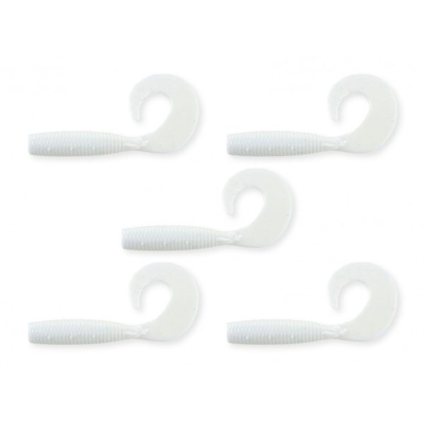 Nevis Twister 7,5cm 4,17gr 5buc/pachet Momeală plastic Alb