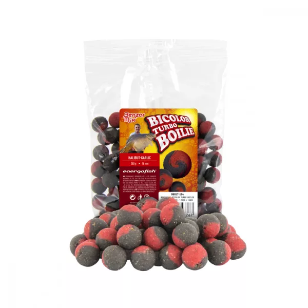 Benzar Turbo Bicolor Boilie Halibut-Usturoi 250G 20Mm