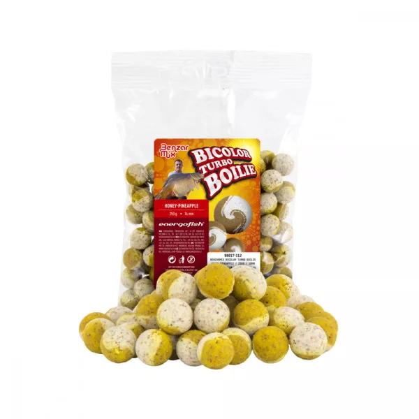 Benzar Turbo Bicolor Boilie Miere-Ananas 250G 16Mm