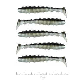   Nevis Vantage Swinger 7cm 2,96gr 5 buc/pachet Argintiu Albastru-Sclipici Nălucă Plastic