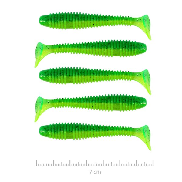 Nevis Vantage Swinger 7cm 2,96gr 5 buc/set Verde Sclipici Momeală Plastic