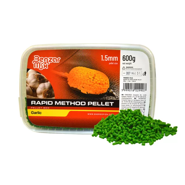 Benzár Mix Rapid Method Pelete 1,5mm Usturoi Pellet Box 600gr