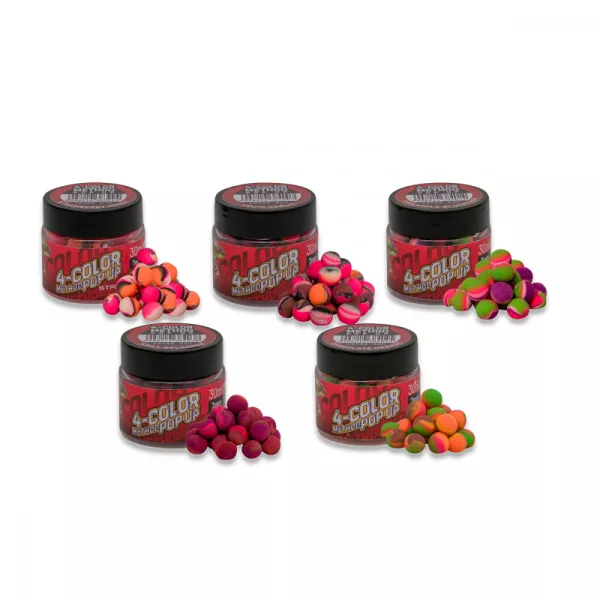 BENZAR MIX 4C METHOD POP UP 7MM GALBEN, PINK, PORTOCALIU, VERDE - Pop up