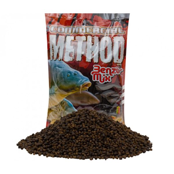 BENZÁR MIX COMMERCIAL NADĂ BLACK HALIBUT NEGRU 800gr - Cu făină de pește