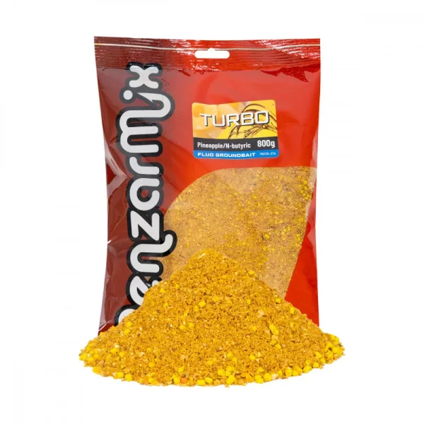 Benzar Fluo Turbo Groundbait Ananas-Acid Butiric Nadă 800gr