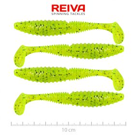  Reiva Zander Power Shad 10cm 7,05gr 4 buc/set (Fluo Verde Sclipici II.)