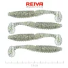 Reiva Zander Power Shad 10cm 7,05gr 4 buc/set (Argintiu Sclipici) Naluci din plastic