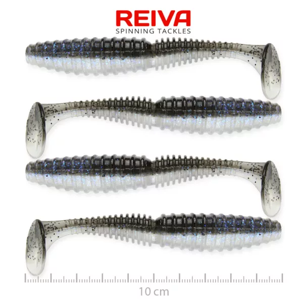 Reiva Zander Power Shad Magic Fish 10cm Momeală Plastic 4 buc