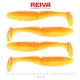 Reiva Zander Power Shad Portocaliu Lucios 10cm Momeală Plastic 4 buc