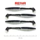 Reiva Zander Power Shad 10cm 7,05gr 4 buc/set (Negru Argintiu) Naluci din plastic