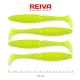 Reiva Zander Power Shad 10cm 7,05gr 4 buc/set (Fluo Verde) Naluci din plastic