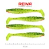 Reiva Zander Power Shad 10cm 7,05gr 4 buc/set (Verde-Portocaliu Sclipici) Naluci din plastic