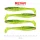 Reiva Zander Power Shad 10cm 7,05gr 4 buc/set (Verde-Portocaliu Sclipici) Naluci din plastic