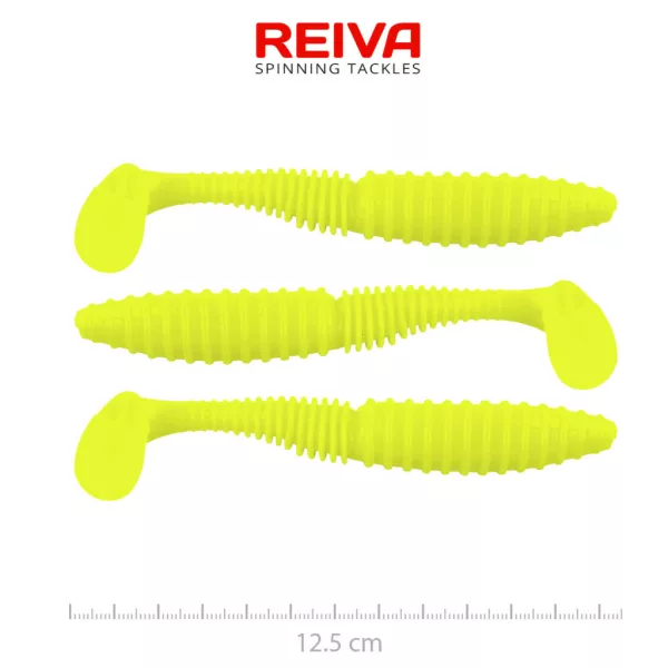 Reiva Zander Power Shad Lemonade 12,5cm Plastic Momeală 3buc