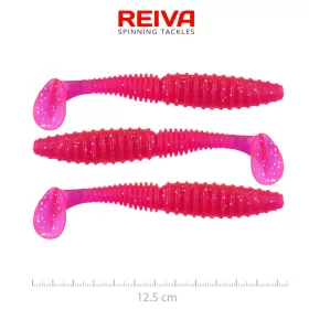   Reiva Șalău Power Shad Japanese Red 12,5cm Nălucă Plastic 3 buc